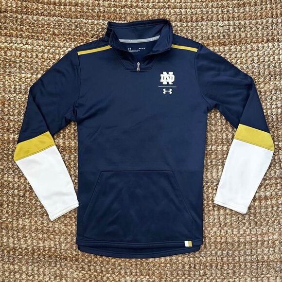 Under Armour Norte Dame 1/4 Zip Pullover Sweater Men´s Size Medium - Picture 1 of 10